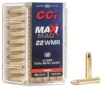 CCI Ammunition Maxi-Mag Brass  22 Mag 40-Grain 50-Rounds TMJ 