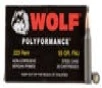 Wolf PolyFormance Rifle Ammo  223 Rem   5 56 55 Grain FMJ - 500Rds 