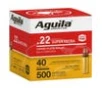 Aguila Super Extra High Velocity Brass  22 LR 40-Grain 500-Rounds CPSP 