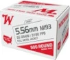 Winchester M193 Brass 5 56 55 Grain 500-Rounds 