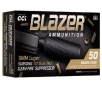 CCI Ammunition Blazer Clean-Fire Suppressor 9mm 147-Grain 50-Rounds TMJ 