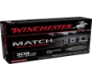 Winchester Ammo Match  308 Win 169 gr Boat-Tail Hollow Point  BTHP  20 Bx  10 Cs