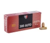 FIOCCHI 380 ACP 95 Grain FMJ Ammo  50 Round Box  380AP 