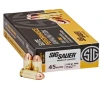 SIG SAUER 45 Auto 230gr FMJ 50 Box Elite Ball Ammo  E45BA3-50 
