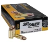SIG SAUER 9mm 115gr FMJ 50 Box Elite Ball Ammo  E9MMB1-50 