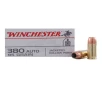 WINCHESTER USA 380 ACP 95gr Jacketed Hollow Point Ammo 50 Round Box  USA380JHP 