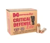 HORNADY Critical Defense 9mm Luger Lite 100 Grain FTX Ammo  25 Round Box  90240 