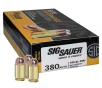 SIG SAUER 380 Auto 100gr FMJ 50 Box Elite Ball Ammo  E380B1-50 