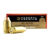 FEDERAL Gold Medal 45 ACP 185 Grain FMJ Ammo  50 Round Box  GM45B 