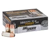 SIG SAUER Elite V-Crown 380 Auto 90Gr JHP 50 Box Ammo  E380A1-50 