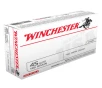 WINCHESTER USA 45 Auto 185Gr FMJ 50rd Box Handgun Ammo  USA45A 