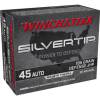 Winchester Ammunition Silvertip  45 ACP  185 Grain  Hollow Point  20 Rounds W45AST