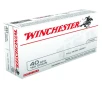 WINCHESTER USA  40 S W 165 Grain FMJ 50rd Box Ammo  USA40SW 