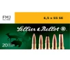 SELLIER   BELLOT 6 5x55mmSE 140 Grain FMJ Ammo  20 Round Box  SB6555C 