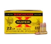 WINCHESTER AMMO Super-X PP 22LR 40Gr Plated Hollow Point 222 Bx 10 Cs Rimfire Ammo  X22LRPPB 