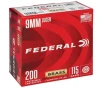 FEDERAL Champion 9mm 115GR FMJ Bass Case 200CT Handgun Ammo  WM51992 
