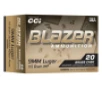 CCI Blazer Brass 9mm Luger Ammo 115gr JHP 20 Rounds - 5239A