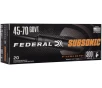 Federal Subsonic  45-70 Government Ammo 300gr Fusion SP 20 Rounds - F4570FS1SUB