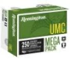 Remington Ammunition 23721 UMC Mega Pack 380 ACP 95 gr Full Metal Jacket 250 Per Box  4 Case