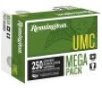 Remington Ammunition 23773 UMC Mega Pack 40 SW 165 gr Full Metal Jacket 250 Per Box  4 Case