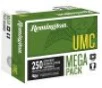 Remington Ammunition 23777 UMC Mega Pack 9mm Luger 115 gr Full Metal Jacket 250 Per Box  4 Case