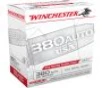 Winchester Ammo USA380W USA 380 ACP 95 gr Full Metal Jacket 200 Per Box  5 Case