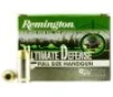 Remington Ammunition 28973 Ultimate Defense Full Size Handgun 45 ACP  P 185 gr Brass Jacket Hollow Point 20 Per Box  25 Case