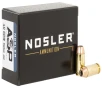 Nosler 51283 Assured Stopping Power Handgun 40 SW 150 gr Jacket Hollow Point 20 Per Box  20 Cs