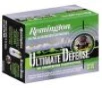 Remington Ammunition 28957 Ultimate Defense Full Size Handgun 40 SW 165 gr Brass Jacket Hollow Point 20 Per Box  25 Case