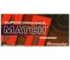 Hornady 80963 Superformance Match 308 Win 168 gr Extremely Low Drag Match 20 Per Box  10 Cs