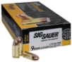 Sig Sauer Ammo 9mm  115gr  Full Metal Jacket  50rd Box