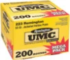 Remington UMC  223 Remington 55gr Metal Case 200rd MeGa Pack