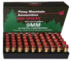 Piney Ammunition Red Tracer 9mm  119gr  FMJ  20rd Box
