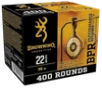 Browning 22 LR 36gr  Plated Hollow Point 400rd Box