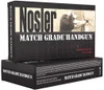 Nosler Match Grade Handgun Ammunition 9mm 115gr  Jacketed Hollow Point 50rd Box