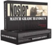Nosler Match Grade Handgun Ammunition 9mm 124gr  Jacketed Hollow Point 50rd Box
