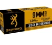 Browning 9mm Luger 124 Grain Full Metal Jacket - 150 Rounds  Box  B191800095 FREE SHIPPING OVER  249