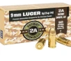 Patriot Sports  STV  9mm Luger 124 Grain Full Metal Jacket - 50 Rounds  Box  P9MM124F FREE SHIPPING OVER  249