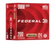 Federal Champion 9mm Luger 124 Grain Full Metal Jacket - 200 Rounds  Box  C9124A200 FREE SHIPPING OVER  249