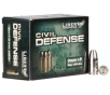 LIBERTY AMMUNITION Civil Defense 9mm Luger  P 50 gr Lead Free Hollow Point Ammunition   20 Rounds