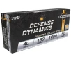 FIOCCHI Defense Dynamics 40 S W 180 gr Jacketed Hollow Point Ammunition   50 Rounds
