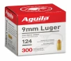 AGUILA AMMO 9mm Luger 124Gr FMJ - 300rd