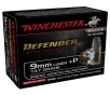 WINCHESTER Defender 9mm  P 147gr Bonded Jacketed Hollow Point Ammunition   20 Rounds