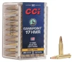 CCI Gamepoint 17 HMR 20gr Jacketed Soft Point Ammunition   50 Rounds