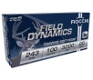 FIOCCHI Field Dynamics 243 Win 100 gr Pointed Soft Point Ammunition   20 Rounds