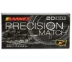BARNES AMMO Precision Match 300 Win Mag 220gr Open Tip Boat Tail Ammunition   20 Rounds