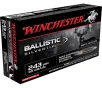 WINCHESTER Ballistic Silvertip 243 Win 95gr Rapid Controlled Expansion Ammunition   20 Rounds