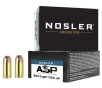 NOSLER Assured Stopping Power Handgun 9mm 124gr Jacket Hollow Point Ammunition   20 Rounds