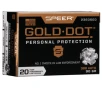 SPEER AMMO Gold Dot 380 ACP 90gr Hollow Point Ammunition   20 Rounds