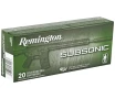 REMINGTON Subsonic 300 AAC Blackout 220gr Open Tip Flat Base Ammunition   20 Rounds